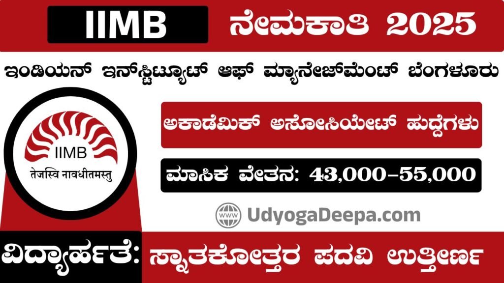 IIMB Recruitment 2025
